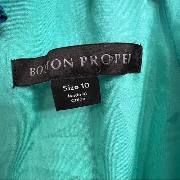 Boston Proper Paisley Print Ruffle High Neck Maxi Dress size - Picture 13 of 14